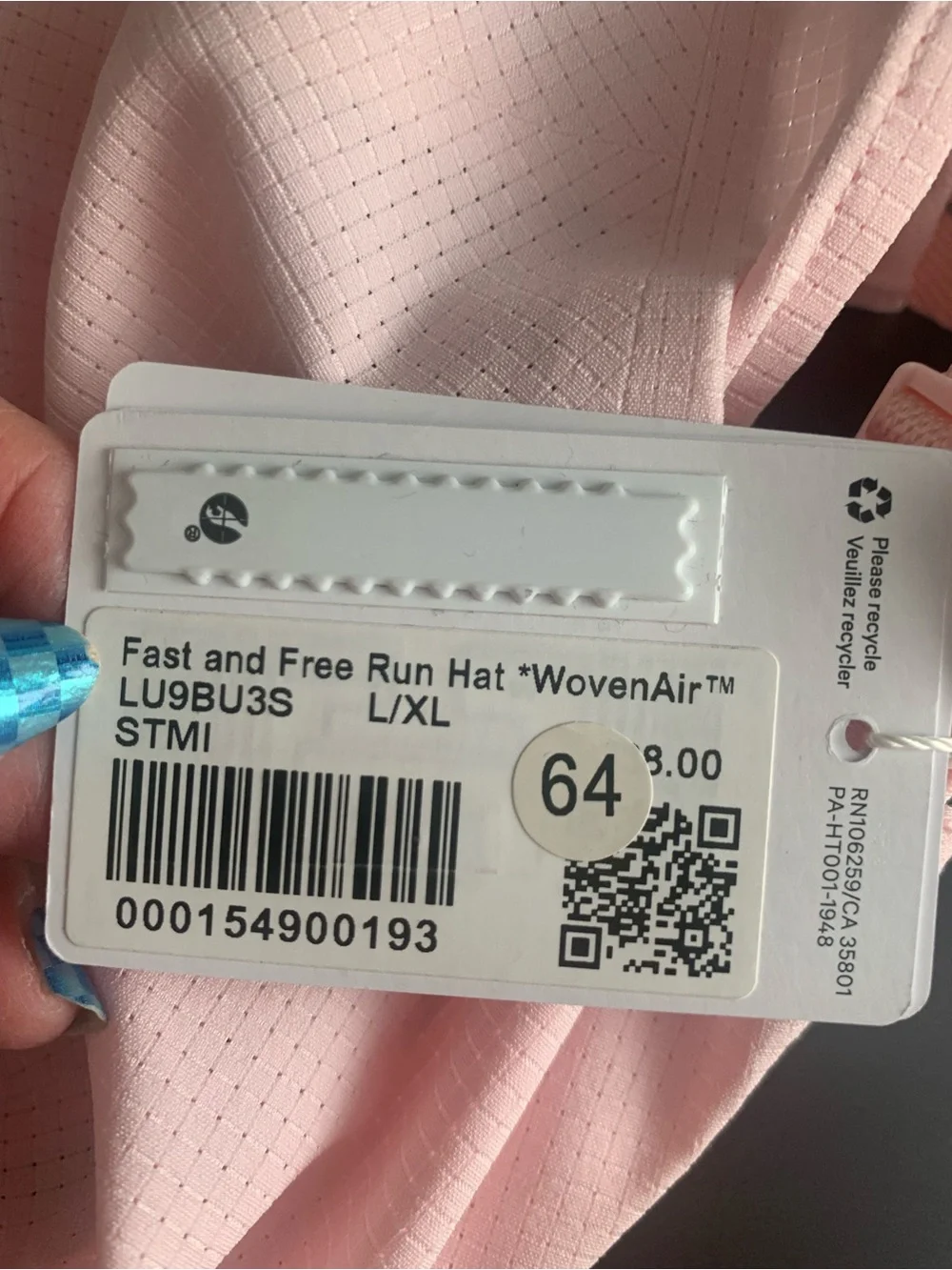 NWT Lululemon fast and free run hat Size S/M